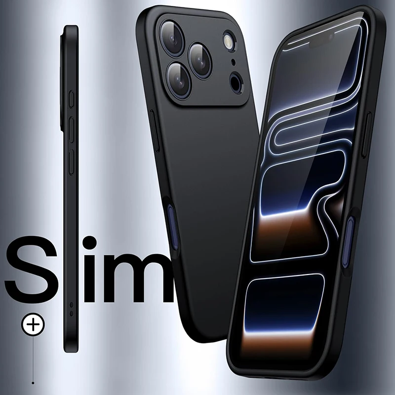 حافظة رفيعة للغاية من السيليكون غير اللامع لهاتف آيفون 17 برو ماكس، غطاء خلفي ناعم من مادة البولي يوريثان الحراري لهاتف آيفون 17 إير #2