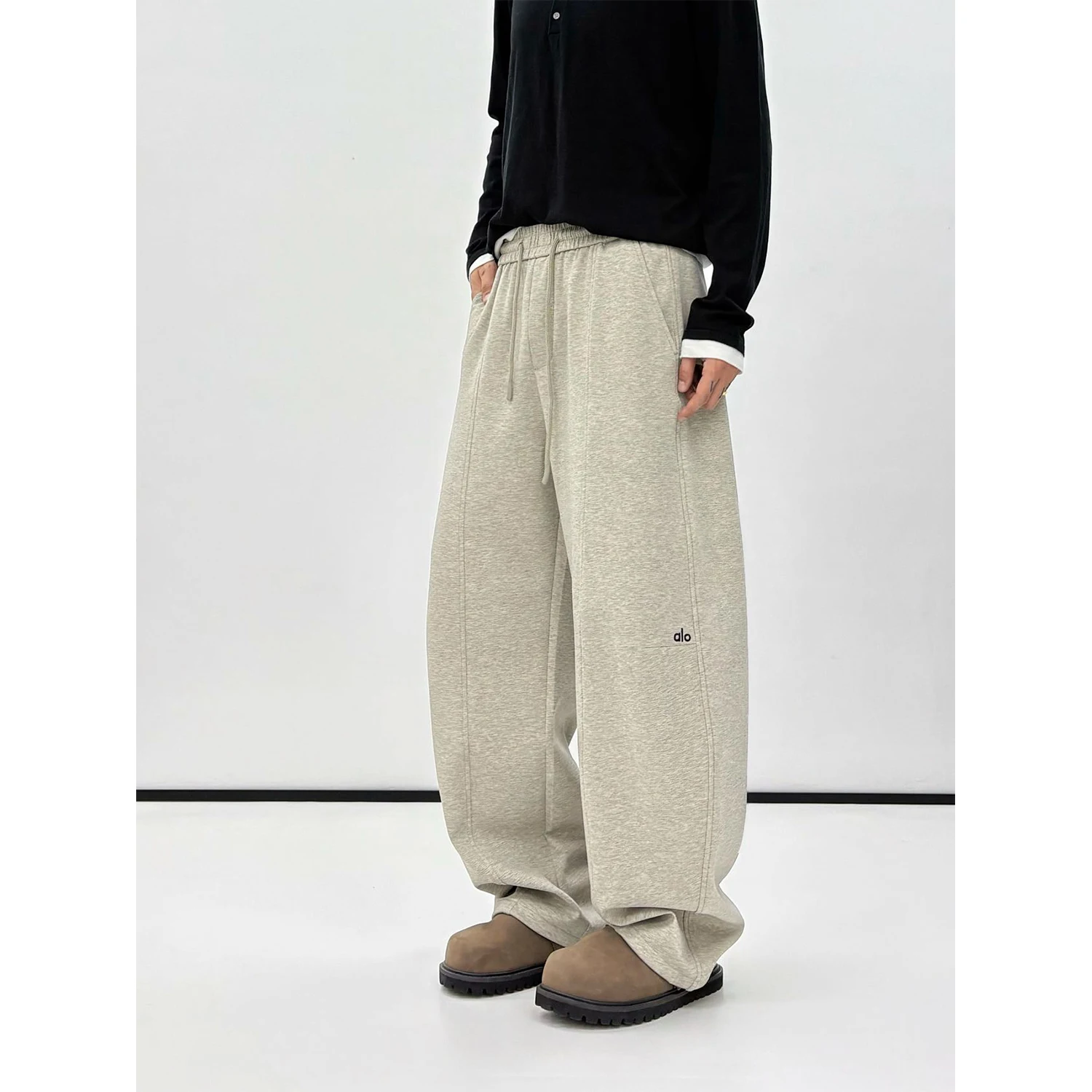 

Мужские повседневные брюки RiNe прямого кроя для города, простые и стильные, свободные, удобные, из смесового полиэстера и хлопка