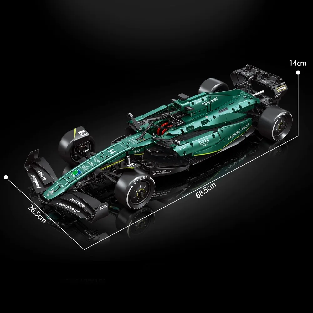 Bloques de construcción de automóviles de súper carreras AMR25 técnico, vehículo deportivo de un campeón, Kit de modelo de ladrillo, juguetes para niños, regalo para adultos y niños, 1960 Uds.