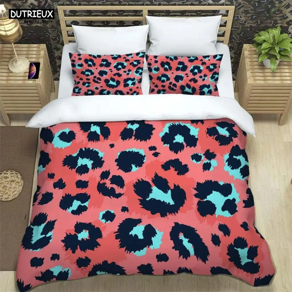 Animal Fur Pattern Digital Printing Polyester Bedding Set For Children Bedding Set For Boys Bedding Set For Teenagers