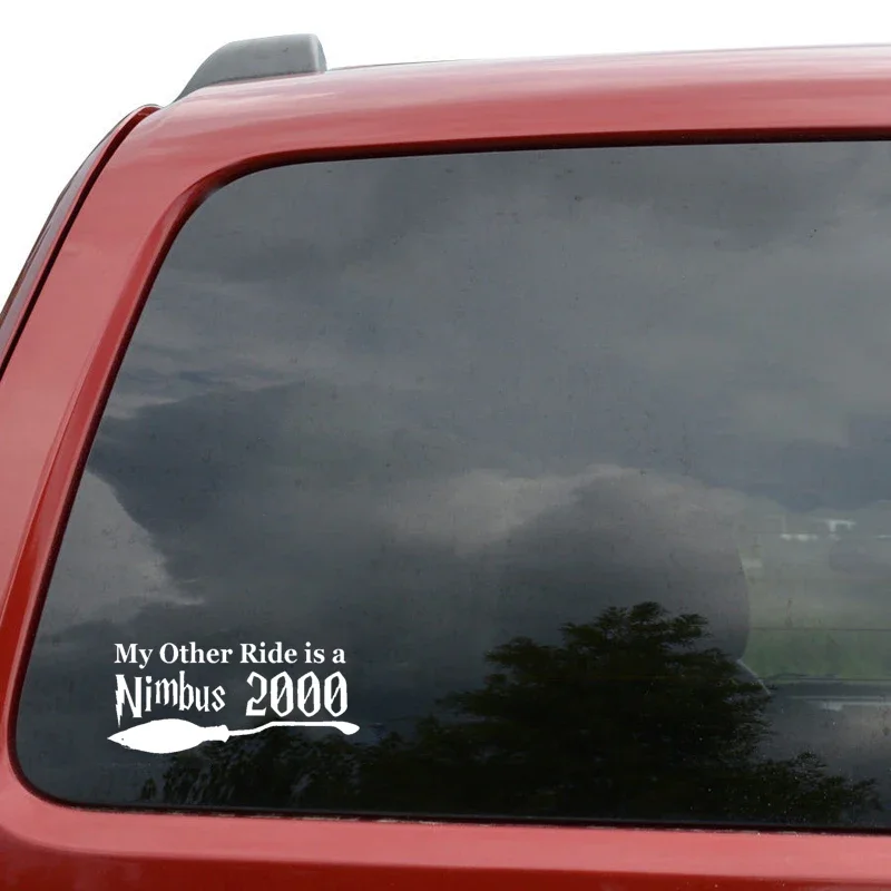 Car Sticker Funny My Other Ride Is A Nimbus 2000 Creativity Sun Protection Waterproof Vinyl Decal,16CM*7CM