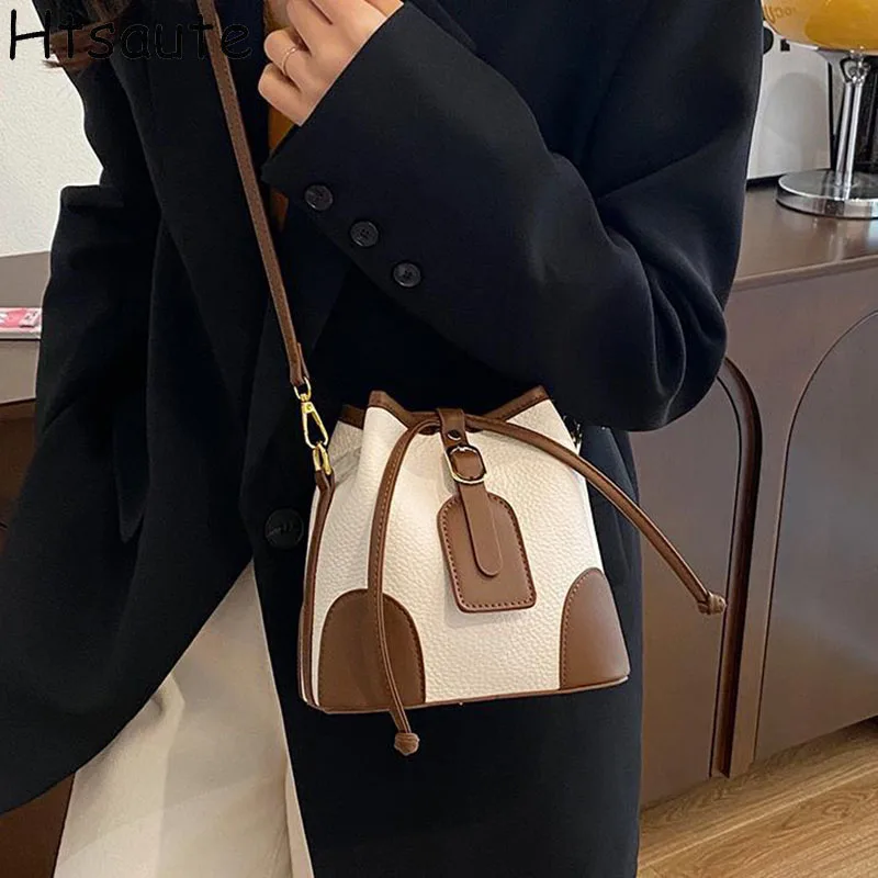 

Handbag PU Leather Drawstring Plush Bags New In Handbags For Women's Bag Large Capacity Shoulder Bag Fall/Winter New Arrivals