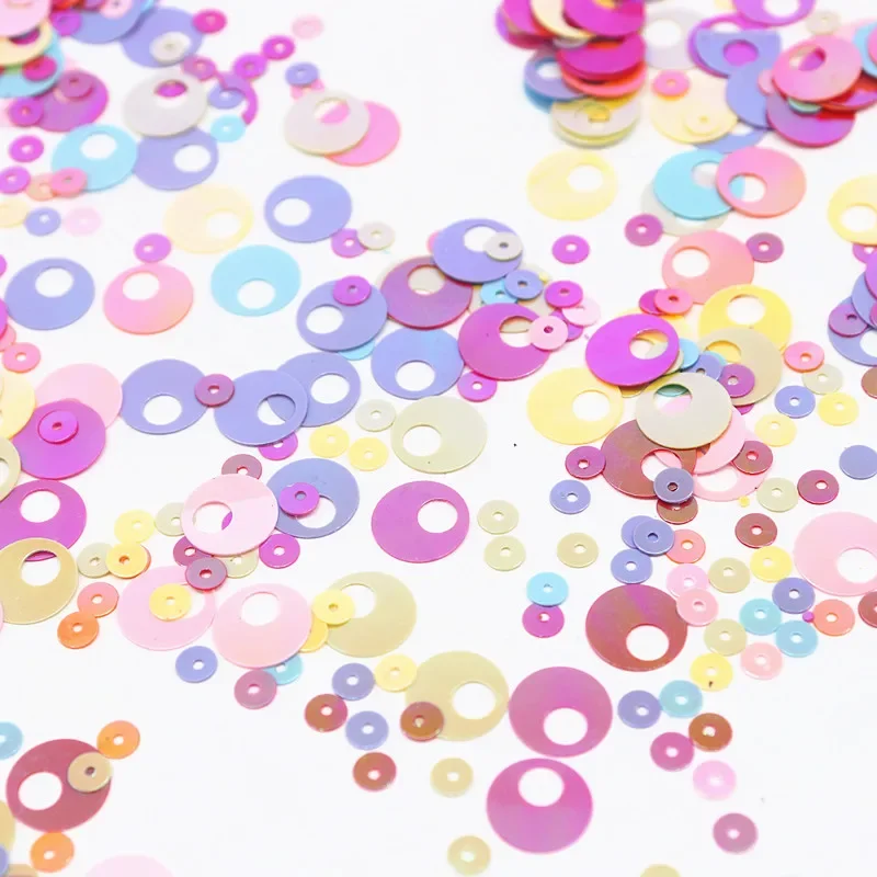 Large Silver Sequins 10mm 20mm 30mm Big Hole Flat Round Loose Sequins Diy Jewelry Sewing Wedding Craft Garment Accessories