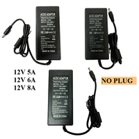 Universal Power Supply 12V 5A 6A 8A Power Adapter Charger AC To DC Adapter Transformers for LED Light Strip Laptop EU US Plug