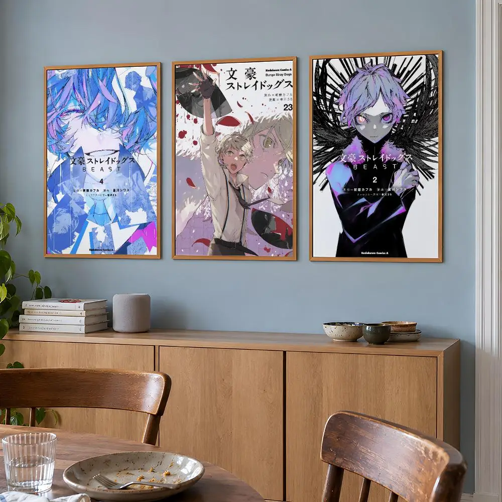 Anime Bungo Stray Dogs Dazai Chuuya Poster Wall Art Print HD Aesthetic Artwork Waterproof Printing For Fans Home Decor Gift