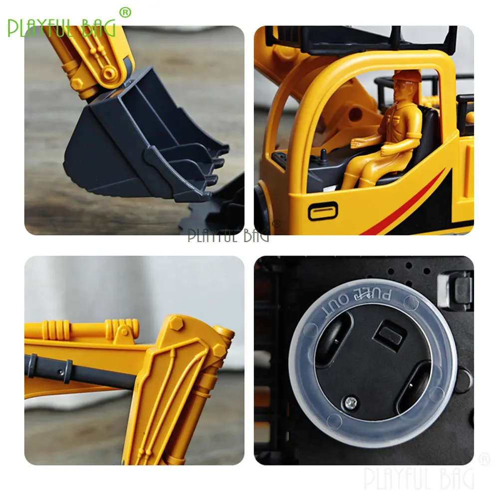 Funny Electric Throw Basketball Excavator Toy Music Light Car Universal Wheel Engineering Vehicle Kids Birthday Gifts VG225