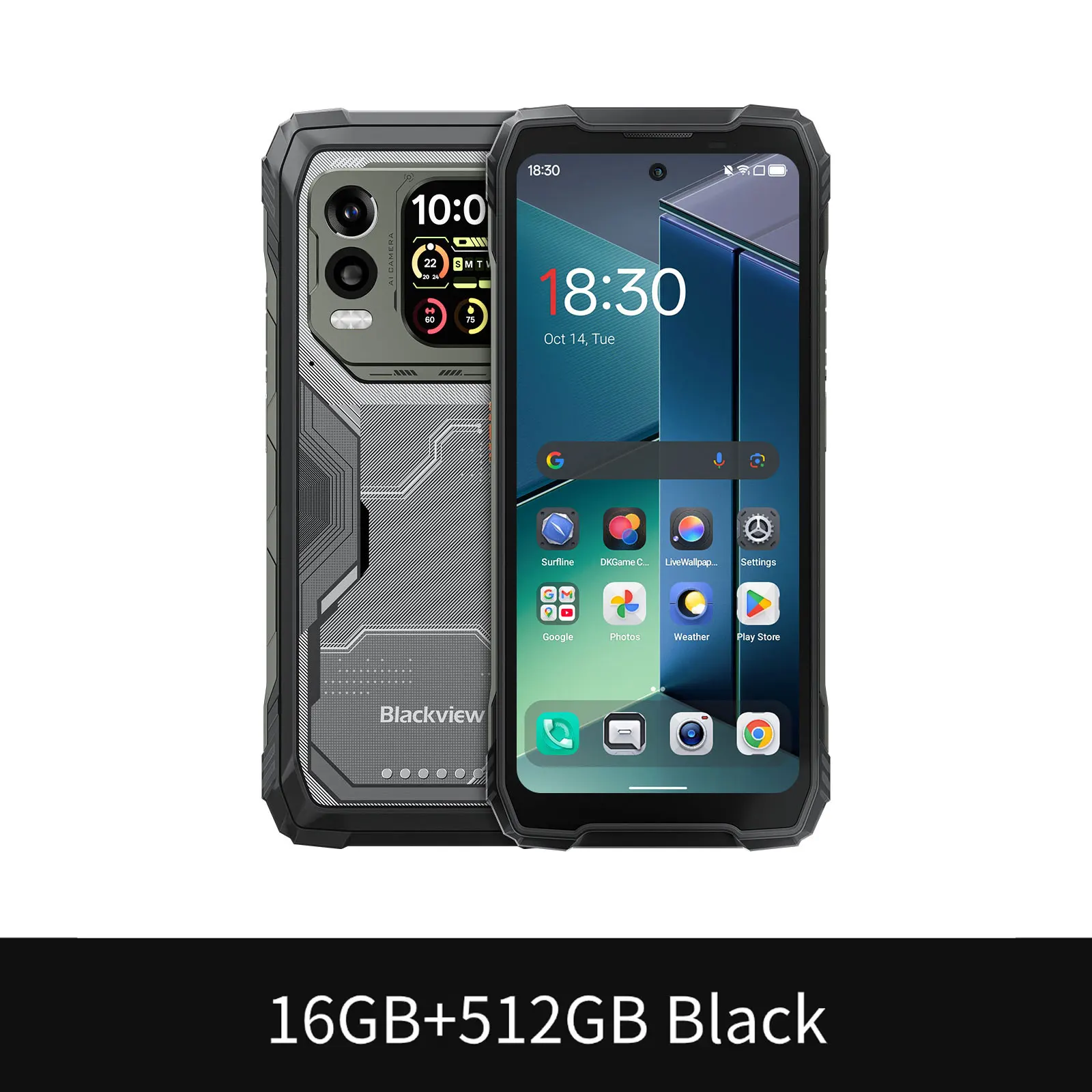 Blackview XPLORE 1 Pro 5G robuuste smartphone, 20000mAh batterij, Dimensity 7050 6nm, 16GB RAM, 512GB ROM, Android 15 NFC telefoon 6.78 inch