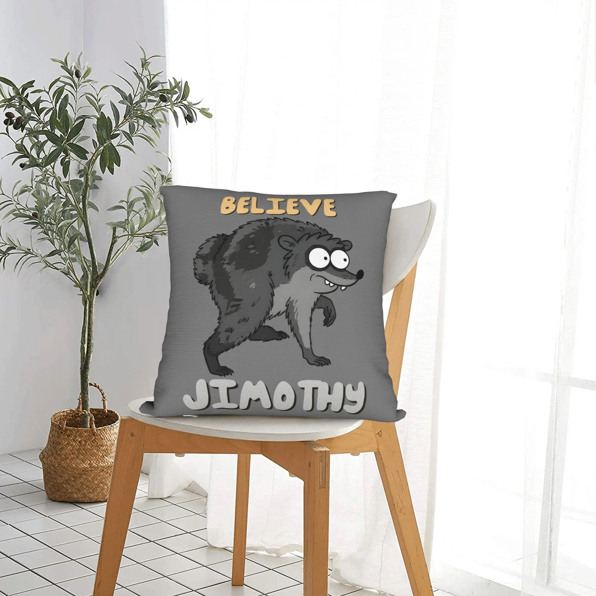 Jimothy Raccoon Square Pillow Case Polyester Cushions for Sofa Cute Panda Casual Cushion Covers