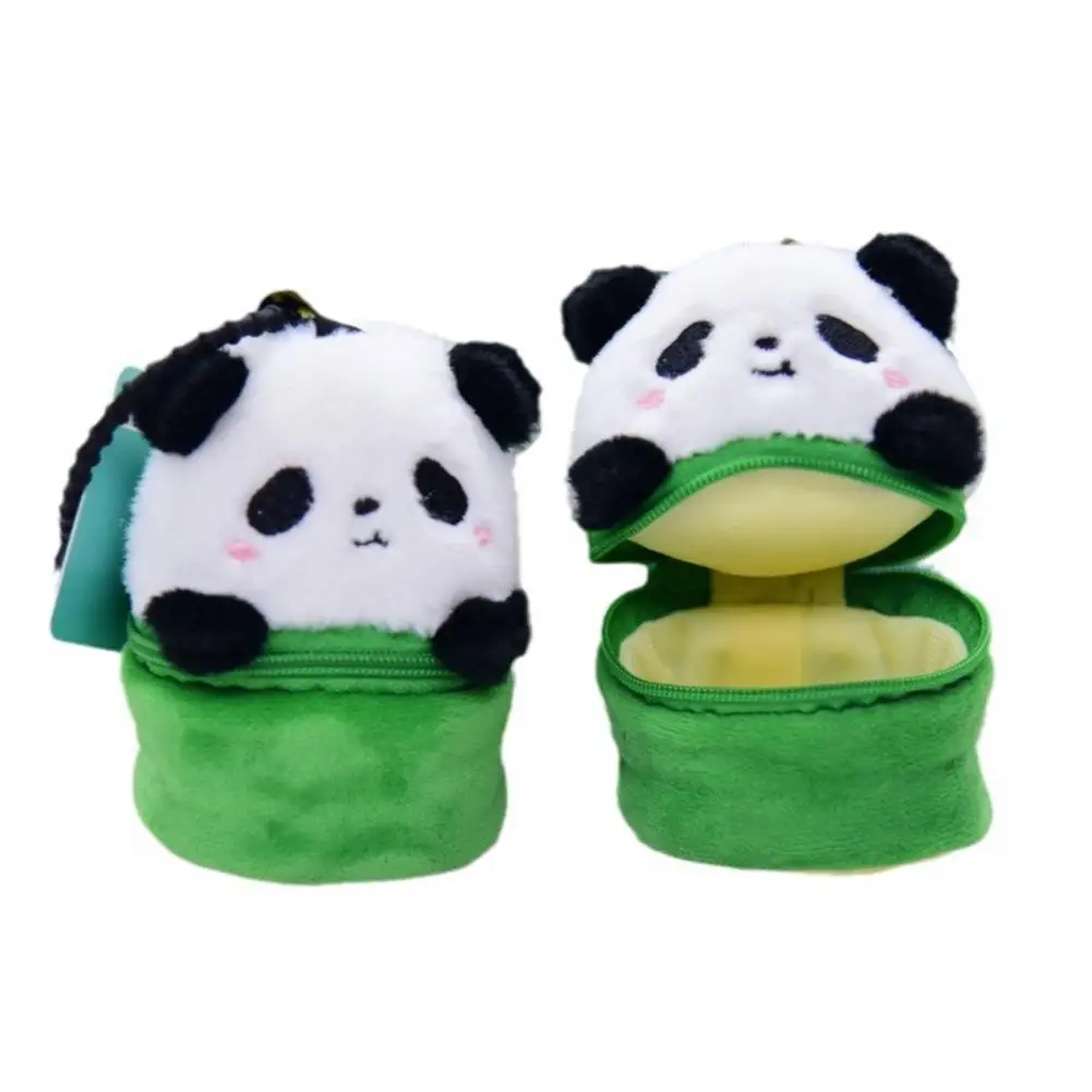 Tasche Panda Plüsch niedlichen Panda Plüsch Schlüssel bund Münz geldbörse Combo weiche Stofftier Puppe Ornament für Rucksack oder Tasche Mädchen