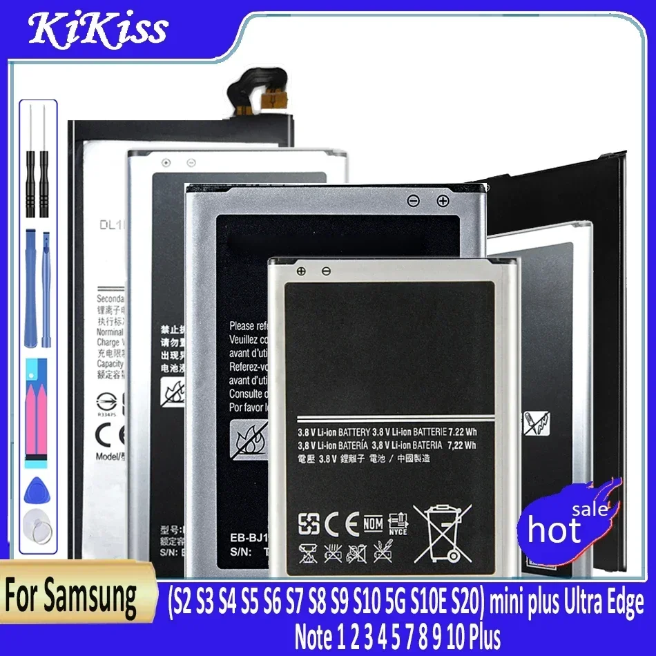 

Battery For Samsung Galaxy Note 1 2 3 4 5 7 8 9 10 Plus Edge/S2 S3 S4 S5 Mini S6 S7 Edge S8 S9 S10 5G S10E S20 Plus Ultra