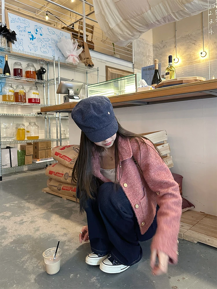 

Модная повседневная женская верхняя одежда с длинными рукавами и отложным воротником, элегантная, простая, высококачественная, в стиле парфюмерной элегантности