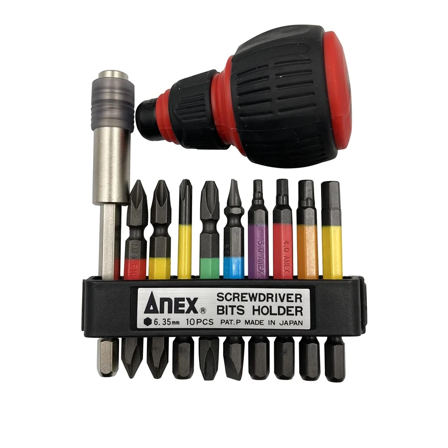 ANEX Screwdriver Handle with Bit Set 1/4\