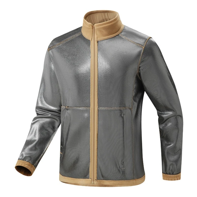 Outdoor Men's Graphene Thermal Fleece Jacket, Windproof Stand Collar, Water Resistant Base Layer, Winter Heat Tech Camping