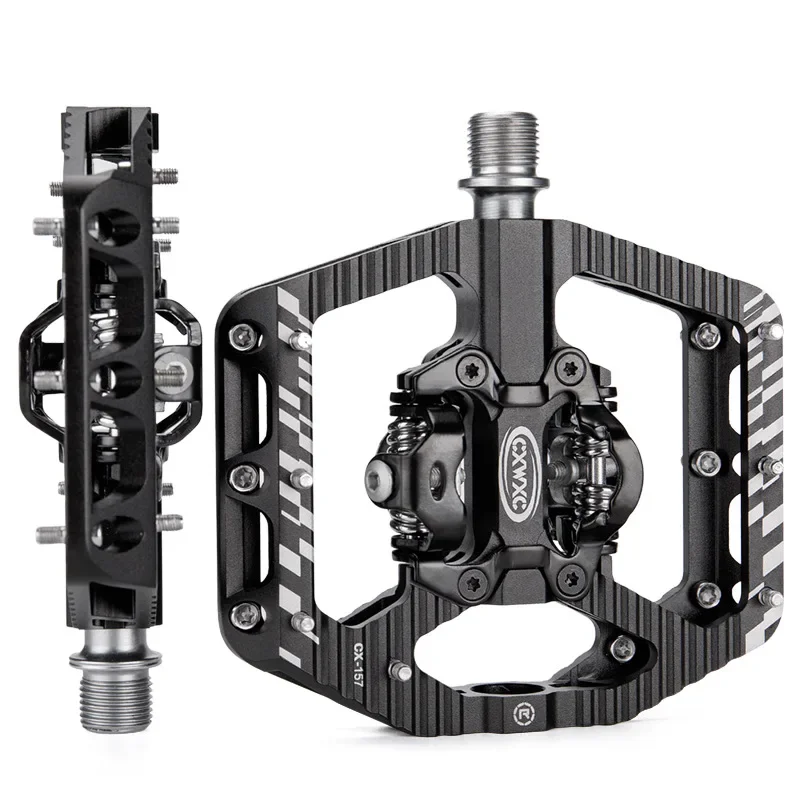 Ultralight Non-Slip Double-sided Lock Mountain Bike Pedals Aluminum Alloy Sealed 3 Bearing Flat Platform SPD MTB Bicycle Pedal