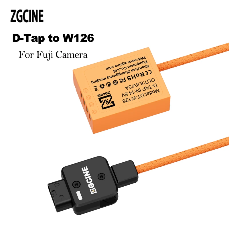 ZGCINE D-Tap to W126 Dummy Battery Cable For Fuji Camera For Fuji GFX100SII X-H2S X-H2 XH2 XS20 X-S20 xs10 T30II XT50 X100V XA7