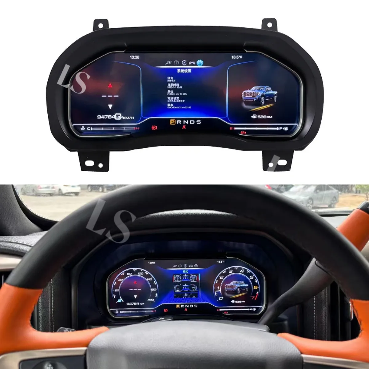 12.3 inch Screen Plug-play For Chevrolet Silverado 2013-2019 For GMC-Sierra 2014-2020 Full HD LCD Car Digital Instrument Cluster