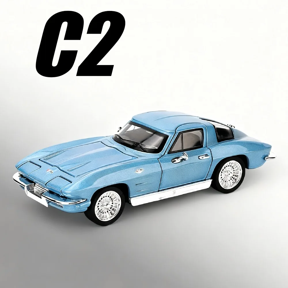 Modèle de voiture Cobra C2 échelle 1:32, jouet en alliage moulé sous pression, musique légère, voitures de sport, modèles d'absorption des chocs, jouets, article décoratif