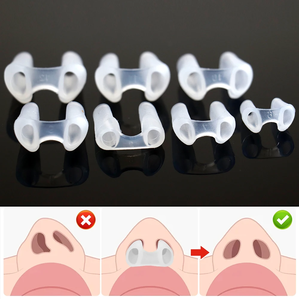 7 Sizes Postoperative Silica Gel Nose Clip Nostril Retainer Clear Shaping Nostril Support Beauty Noseclip Adjust Crooked Nose