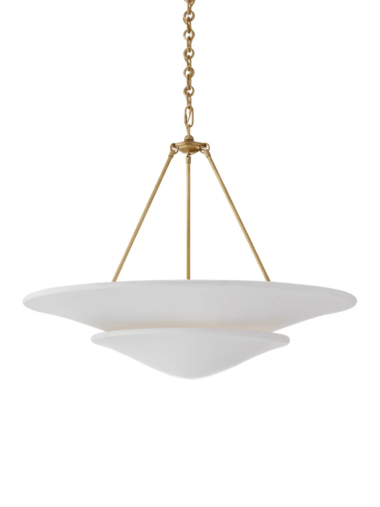 

Mollino Tiered Chandelier French Restaurant Brass French Living Room Simple Gypsum Wabi Sabi Style Home Art Villa Bedroom Light