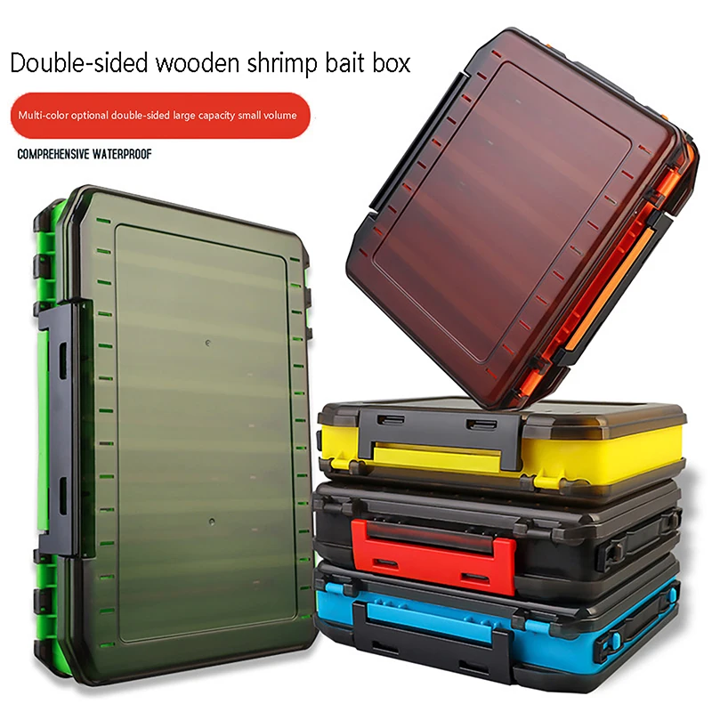 Double Sided Fishing Gear Box 10 Grids Mino Fake Bait Storage Box Portable Fishing Tool Accessories Box Fishing Gear Storage Box