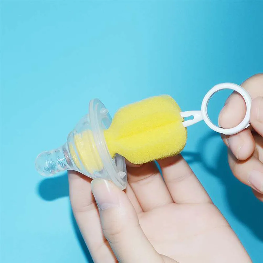

4Pcs Baby Bottle Cleaning Brush Set Soft Sponge Ergonomic Handle for Nipples Small Bottles Pump Parts Glass Milk Feeding Cup