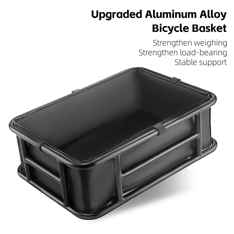 Large Capacity Bicycle Rear Basket Aluminum Alloy Cargo Rack Quick Release for 26-29 Inch MTB Commuting Cycling 자전거 짐받이