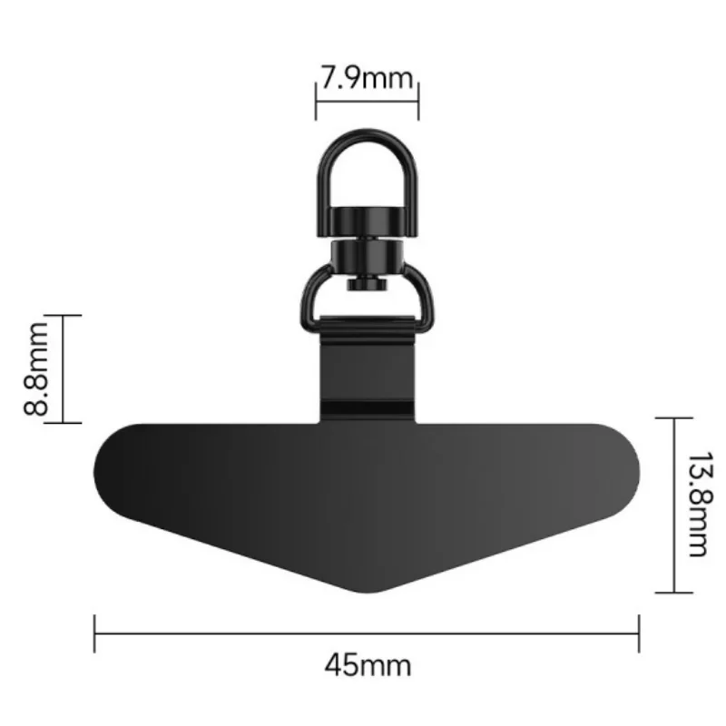 Cordón para teléfono antiextravío, conector universal de repuesto, clip de sujeción, adaptador de tarjeta de metal para iPhone Samsung, ajuste seguro 6