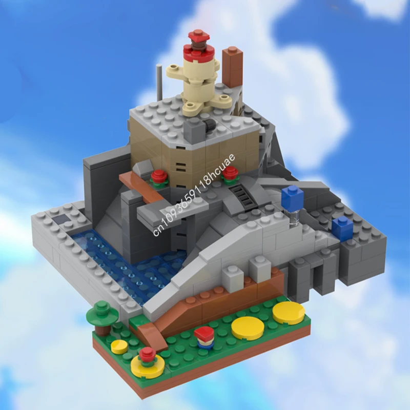 

353 шт. MOC Whomp крепость, итальянский сантехник, строительные блоки, рождественский подарок, школьные дети, вдохновляющие творческая архитектура «сделай сам»