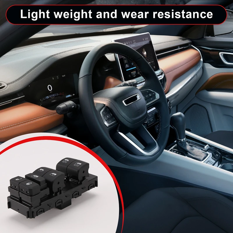 Car Driver Side Electric Power Window Control Switch Glass Lift Switch 60961240 60968633 For Jeep Compass 2022-2024 LHD