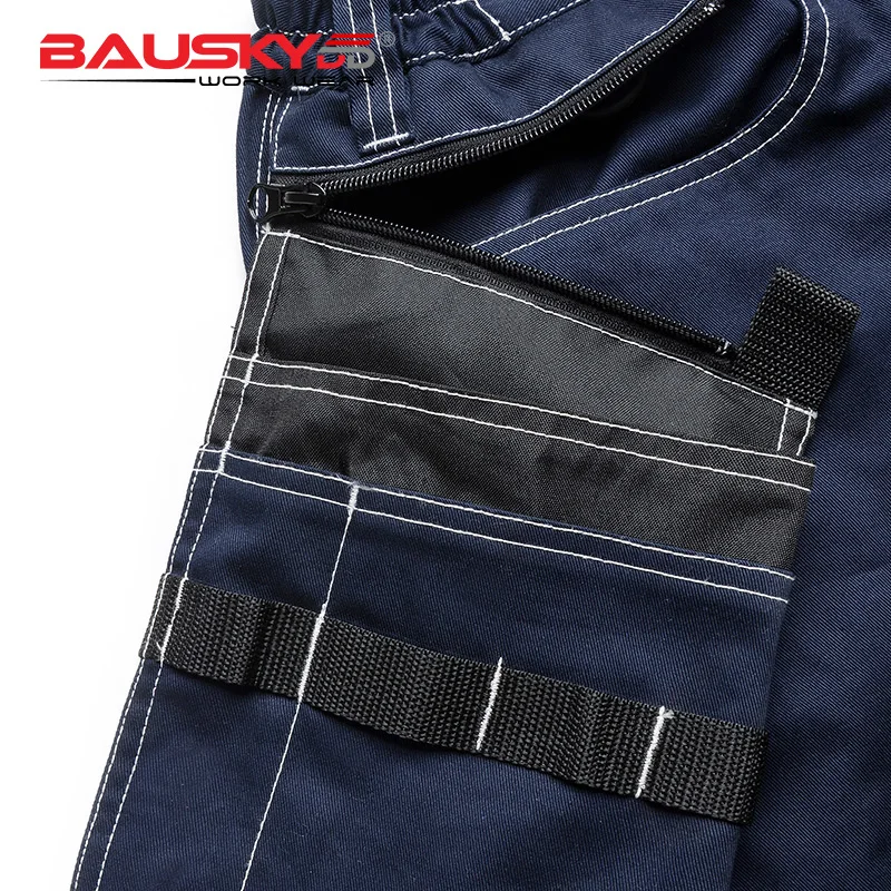 Bauskydd Mens carperner 100% cotton durable multi pockets work trousers with eva  knee pads work pants workwear