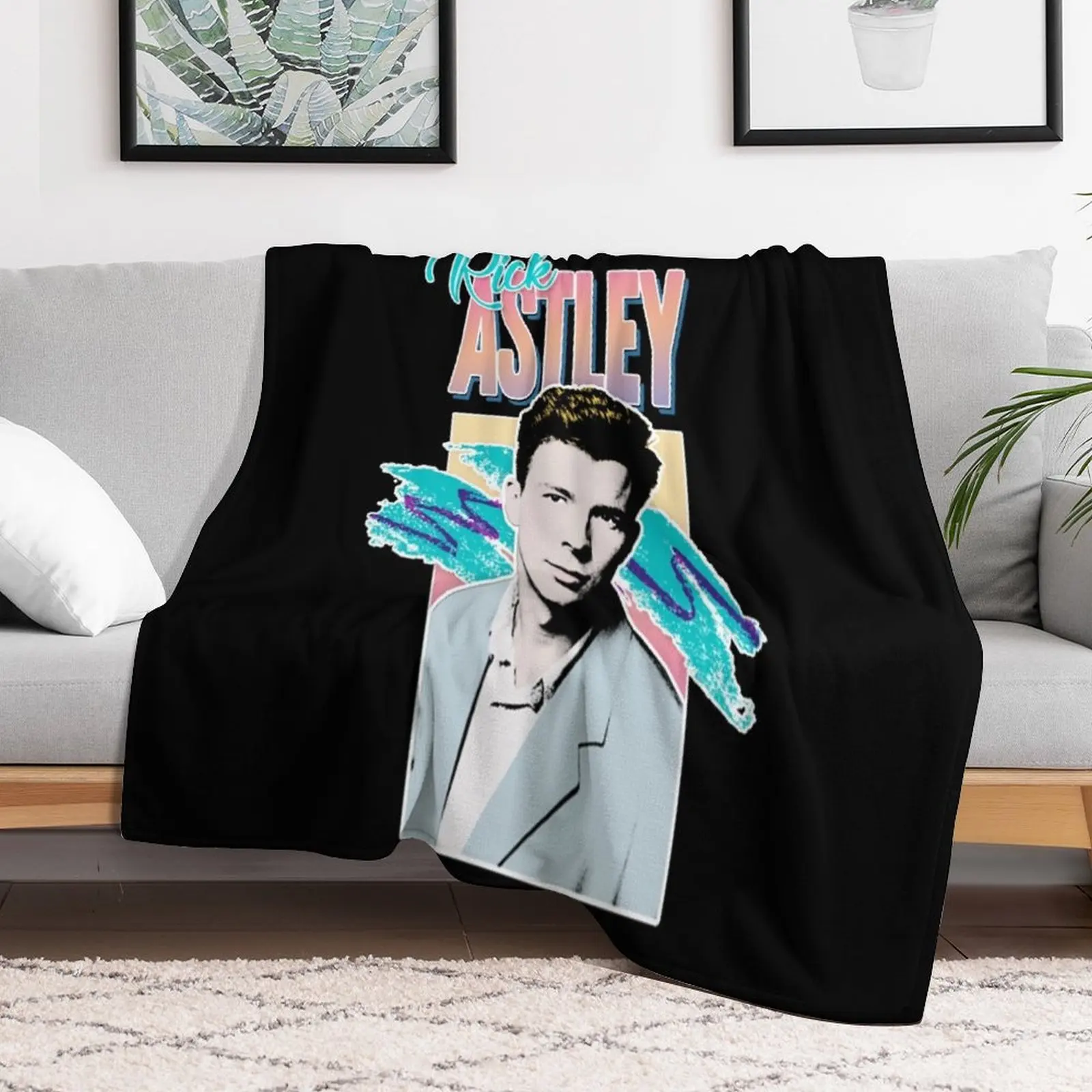 Rick Astley 80s Aesthetic Tribute Throw Blanket Baby For Sofa Thin Sofas for babies Blankets