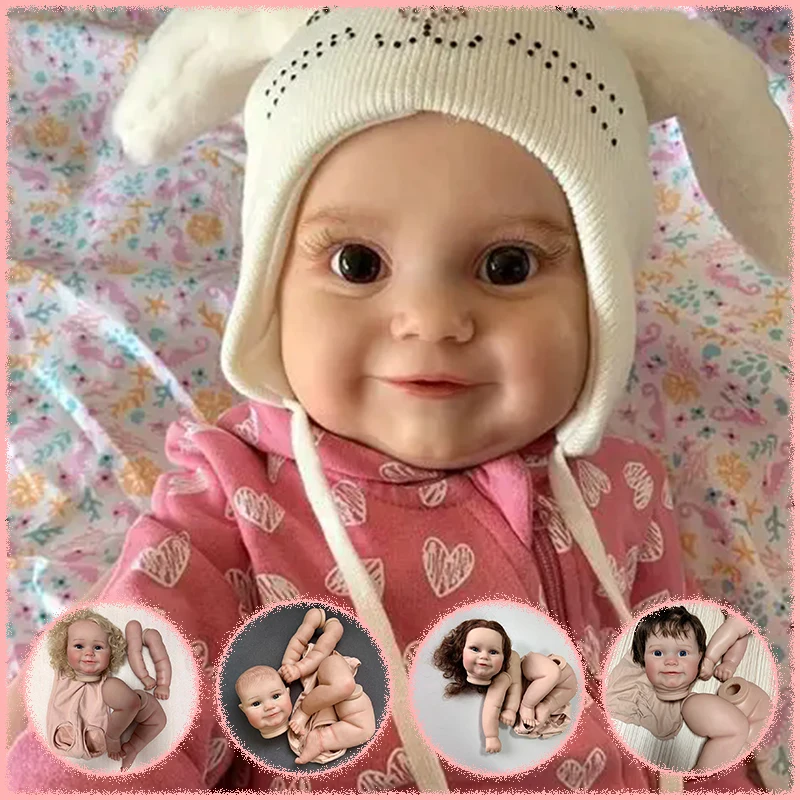 

24inch Maddie Awake Reborn Doll Kit Unfinished Lifelike Multiple Layers Painting Doll Parts DIY Doll Parts for Collectible toys