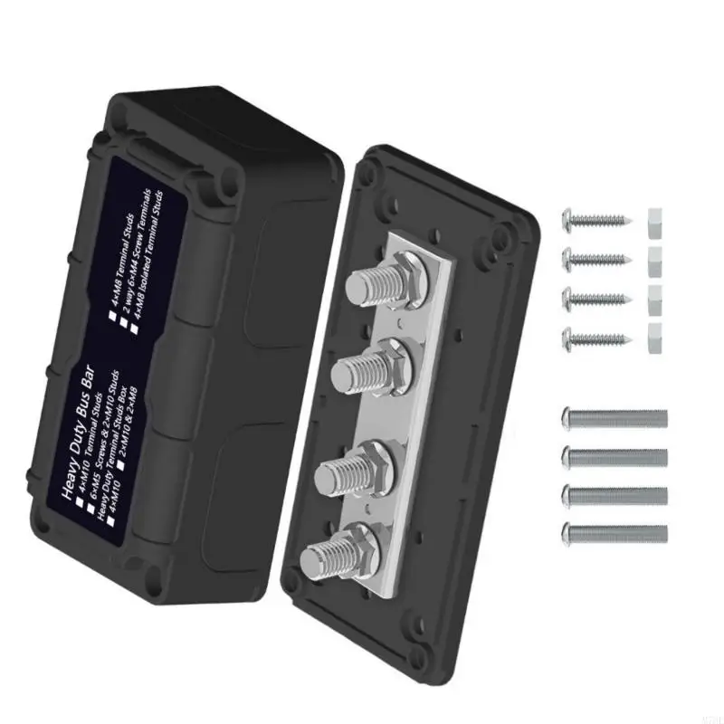 M76E Batterieverkabelungs-Sammelschienenblock, 48 V, 100 A, abgedeckter Klemmenverteilerblock für Auto-, Wohnmobil- und – Detail 8