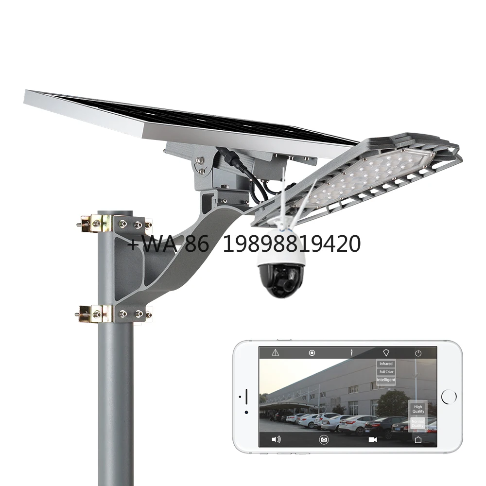 

High Lumen Brightness Ip65 Waterproof 4g Wifi Cctv Solar Led Street Light with MPPT Controller
