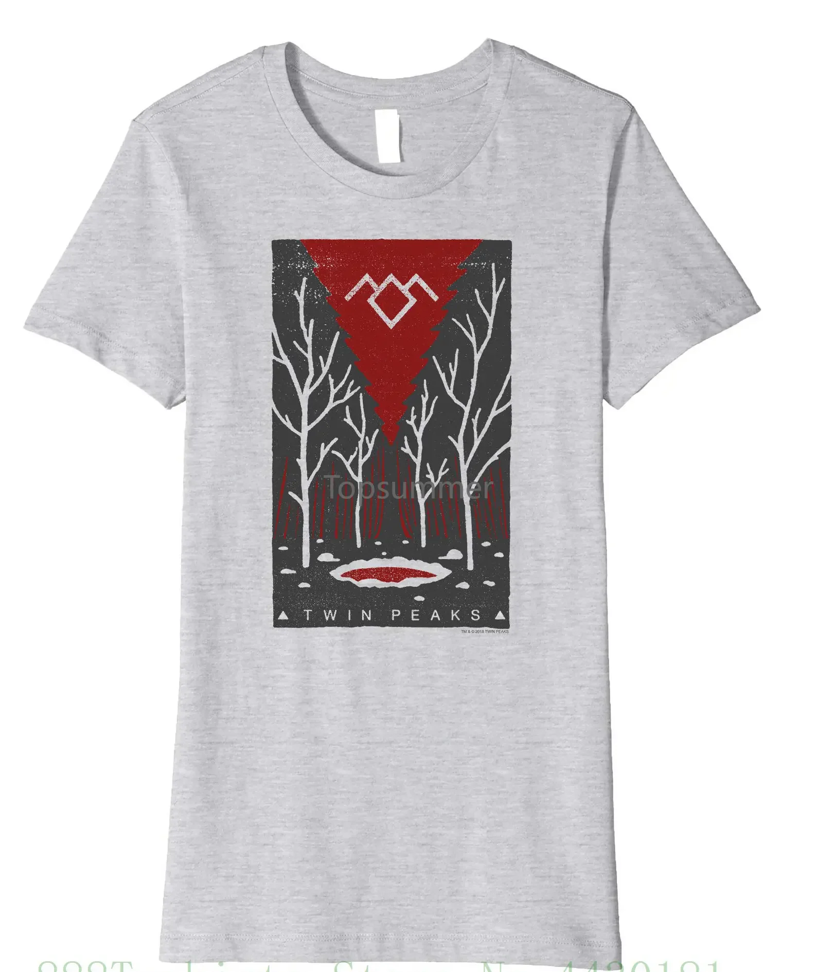 

Women'S Tee Twin Peaks Entrance Pastel Painted Poster Premium T Shirt Summer Funny Cotton Hipster Tees Fashion Harajuku Brand