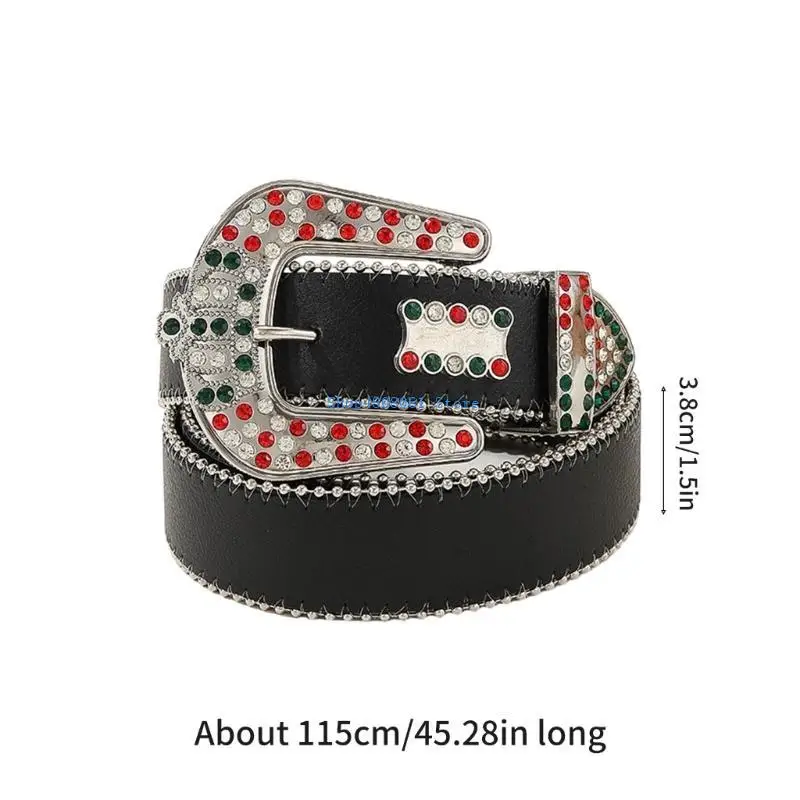 T3LC Cintura in scintillante Cintura con catena ventrale punk per feste da ballo, banchetti, club