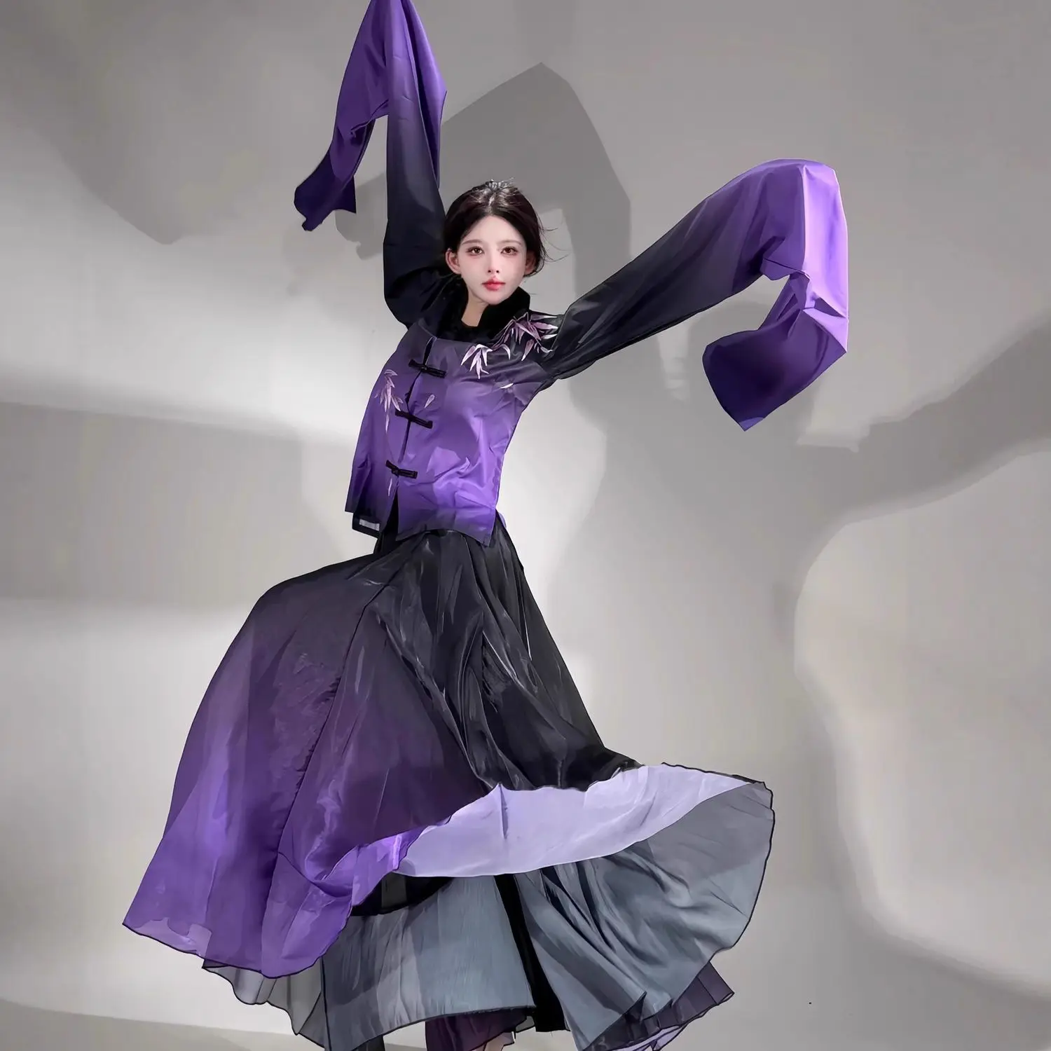 Robe classique fluide pour femmes, Performance Tang, Style National chinois ancien, danse, nouveau mince, taille haute, ensemble complet Hanfu