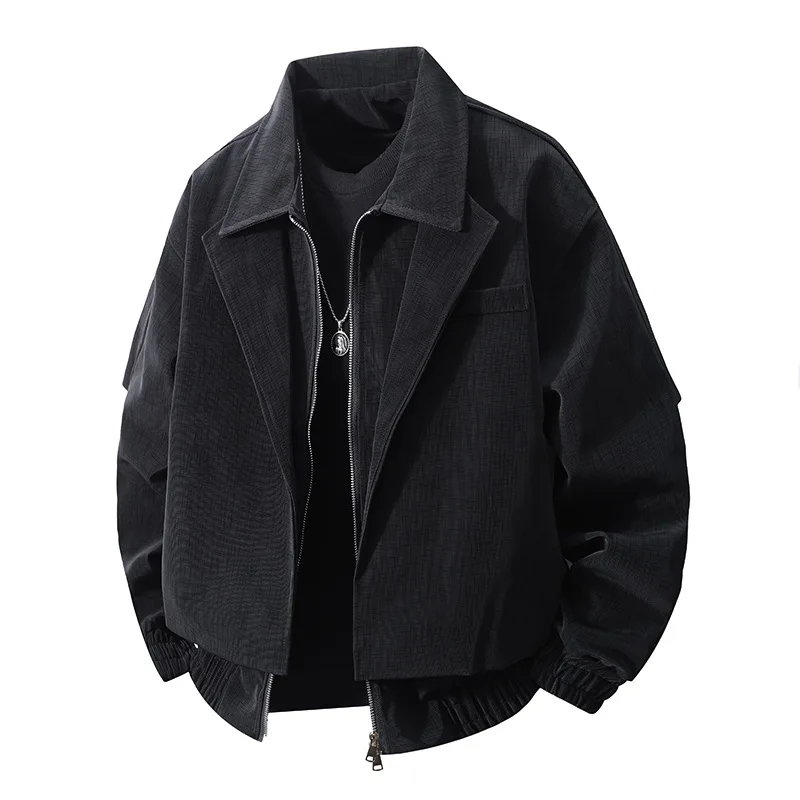 

Autumn and Winter New Plaid Fabric Invisible Texture Plaid Texture Design Couple Fake Two-piece Jacket