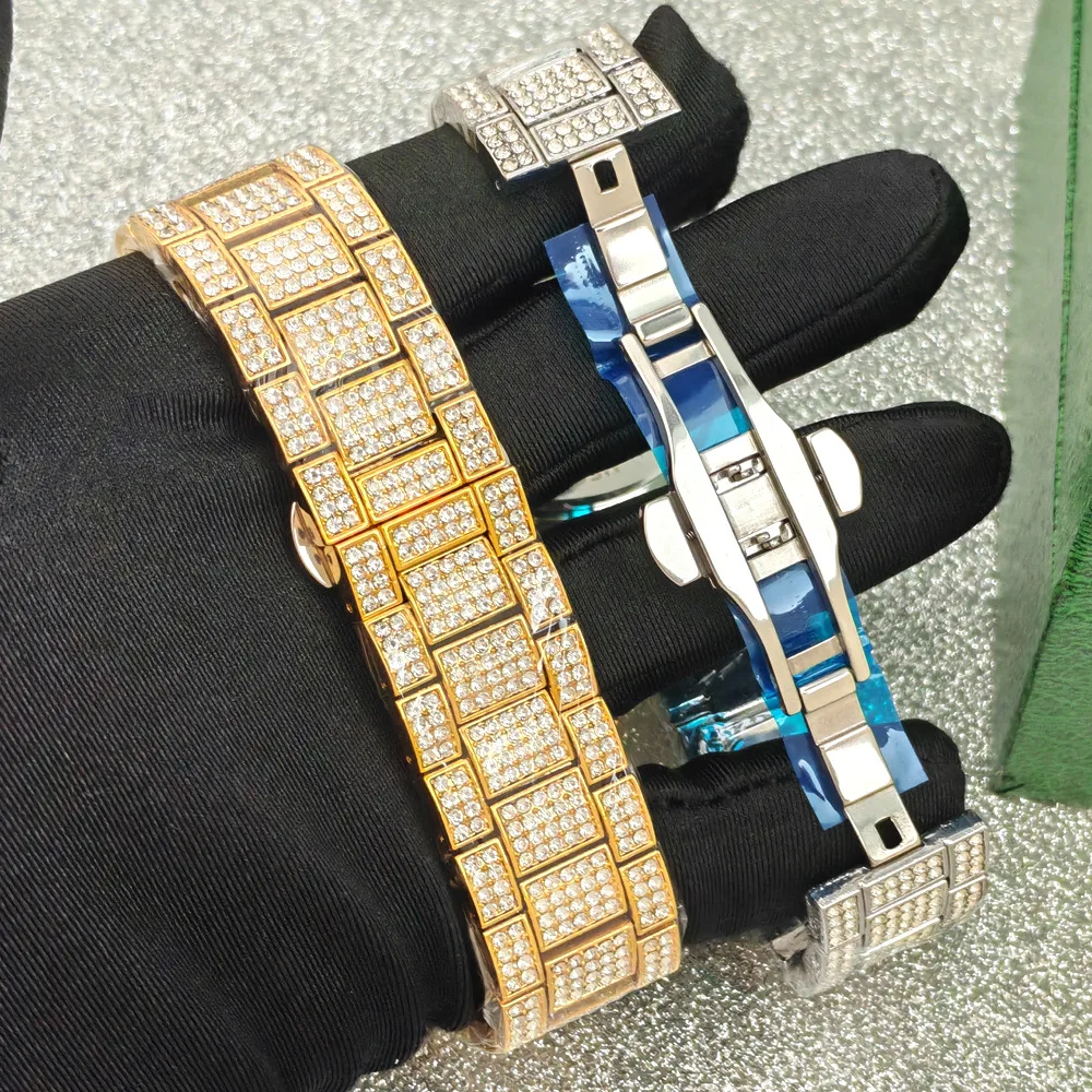 NO Logo Silver Gold Full Diamo - огляд і ціна Jewelry And Watches Luxury Brand