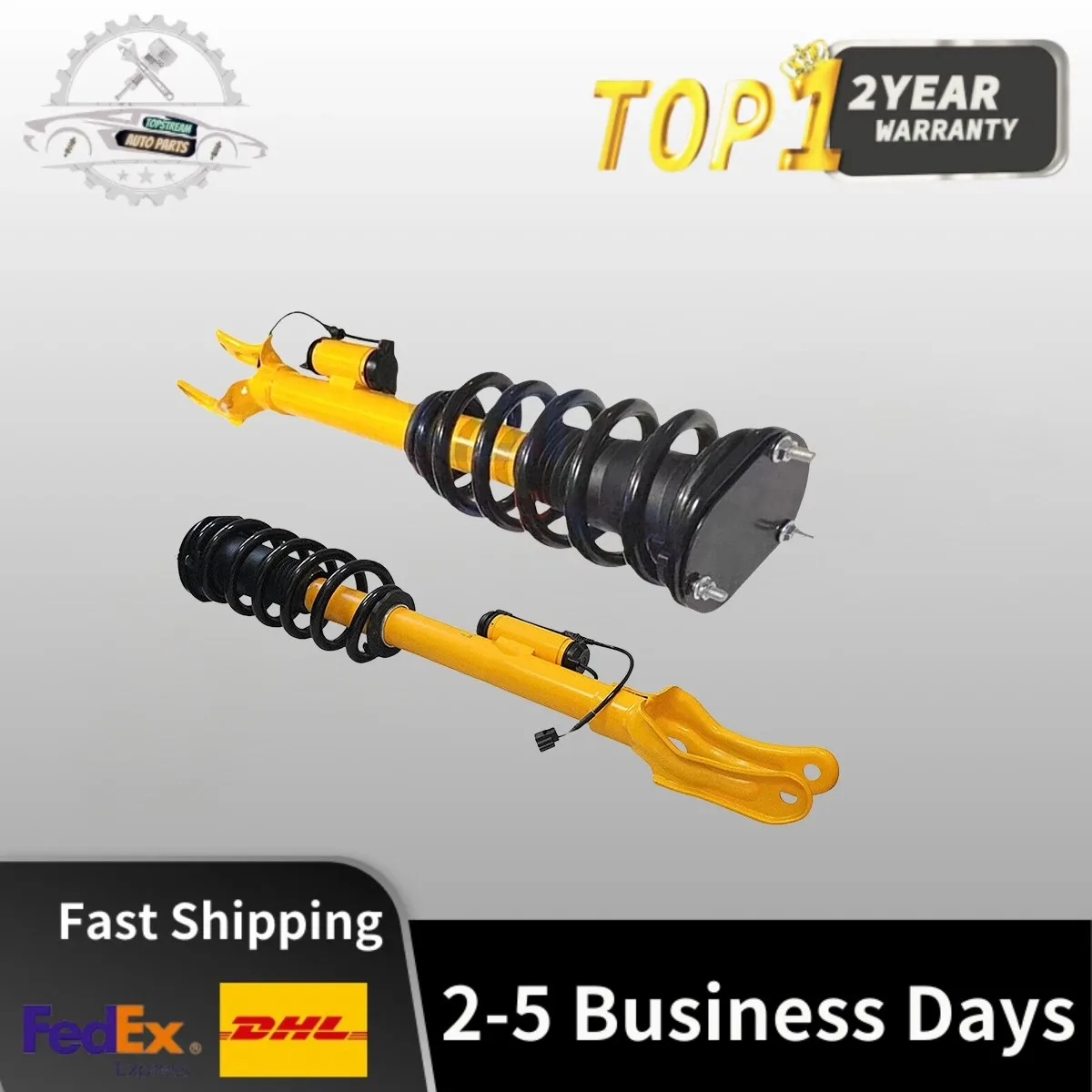

2x Front Shock Struts w/Electric For Jeep Grand Cherokee Overland SRT8 2012-2015
