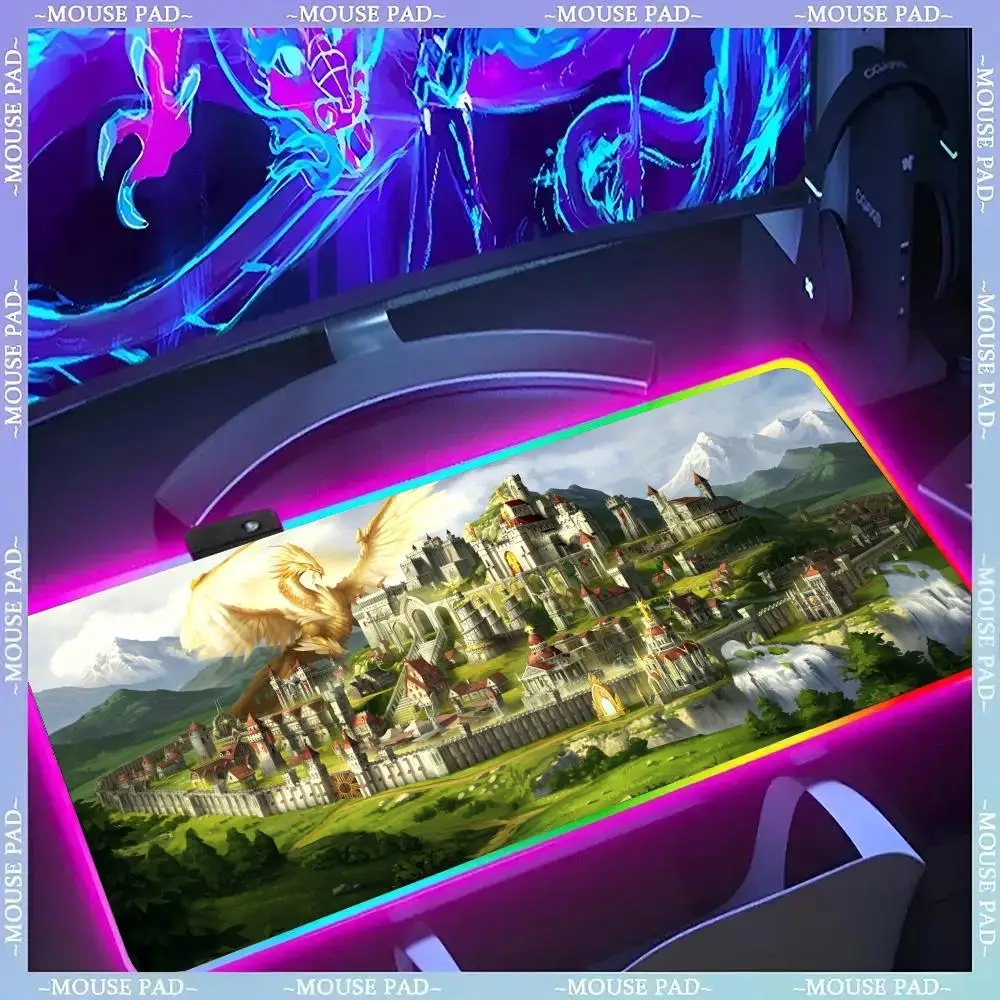 

Heroes Of Might And Magic 3 Mouse Pad Gamer Luminescence Led Mouse Pad Gaming Table Rgb Deskmat Keyboard Pc Mousepad
