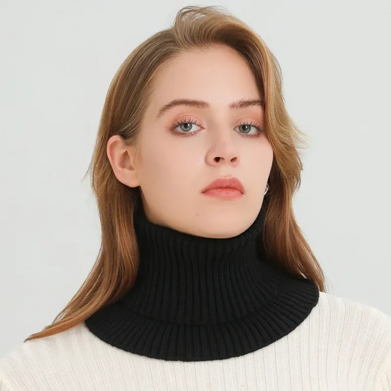 2024 Warm Knitted Collar Scarf Mne Women Turtleneck False Fake Collar Detachable Scarf Warm Winter Windproof Scarf Ruffles Wrap