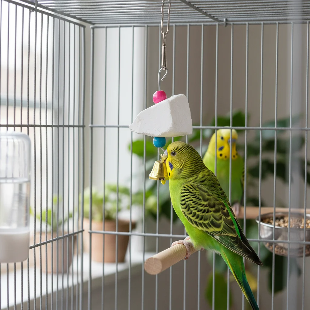 Bird Chew Toy Natural Volcanic Rock Beak Grinding Tool for Cockatiels Budgies Lovebirds Parrots Safe Pet Cage Accessory