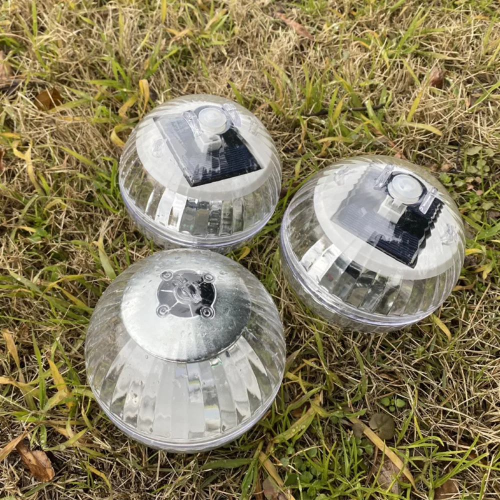 أضواء حمام السباحة العائمة الشمسية الملونة مقاوم للماء LED مصباح حمام السباحة اللون تغيير مصباح كروي مستدير تحت الماء مصابيح إضاءة للمناظر الطبيعية #2