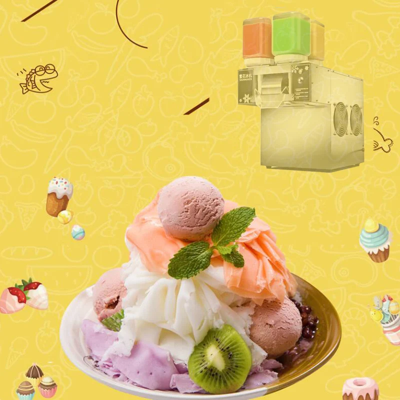 

110V/220V Commercial Cold Drink Equipment Medium Snowmaker Machine Milk Snow Ice Machine