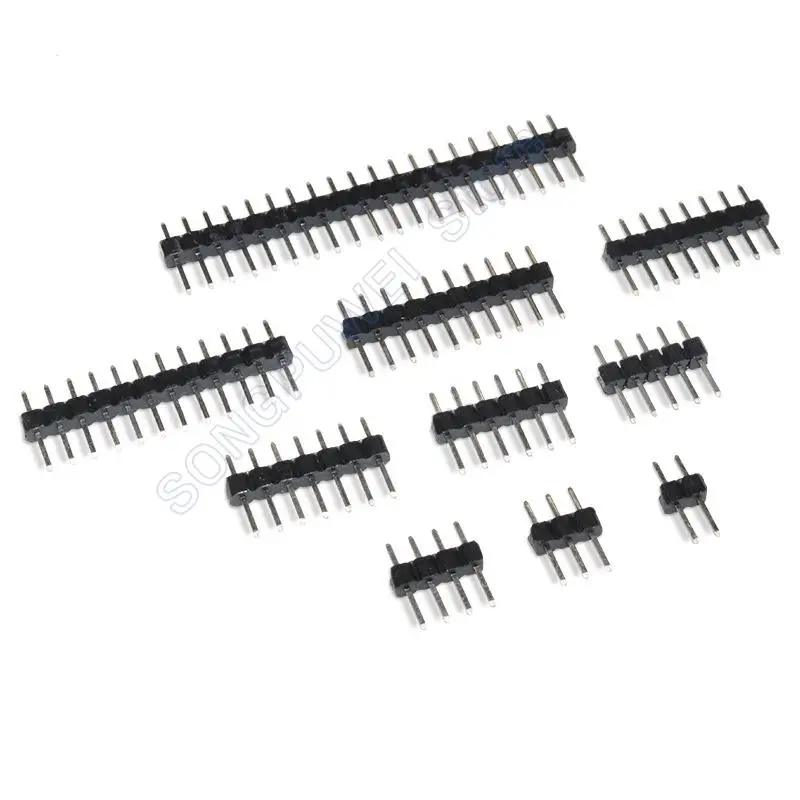 Pitch 2.0mm 40Pin Male Header Pins 1*2/3/4/5/6/7/8/10/12/14/15/20/40P 2mm Single Row Pin Header Strip Connector 1*40 1X40Pin