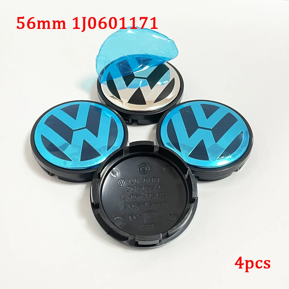 4pcs 55mm 56mm 65mm 70mm 76mm Car Wheel Center Caps Hubcap Cover for VW Volkswagen Jetta MK5 6 7 Golf Passat styling 5G0601171