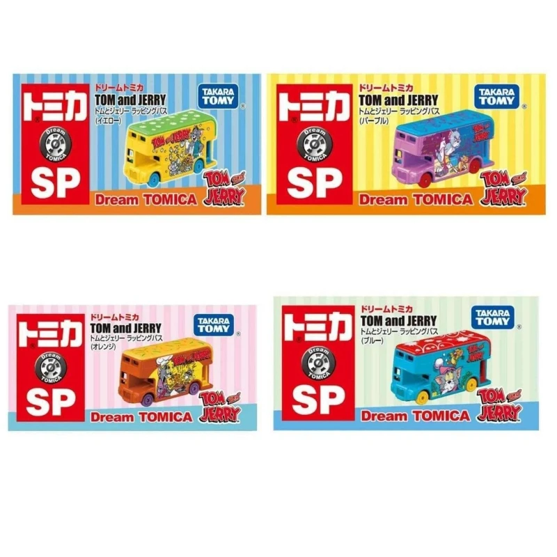 TAKARA TOMY Tomica Personaggio dei cartoni animati Tom e Jerry Modello di auto Mini auto giocattolo Giocattoli in lega Modello in metallo pressofuso per bambini Regalo di compleanno