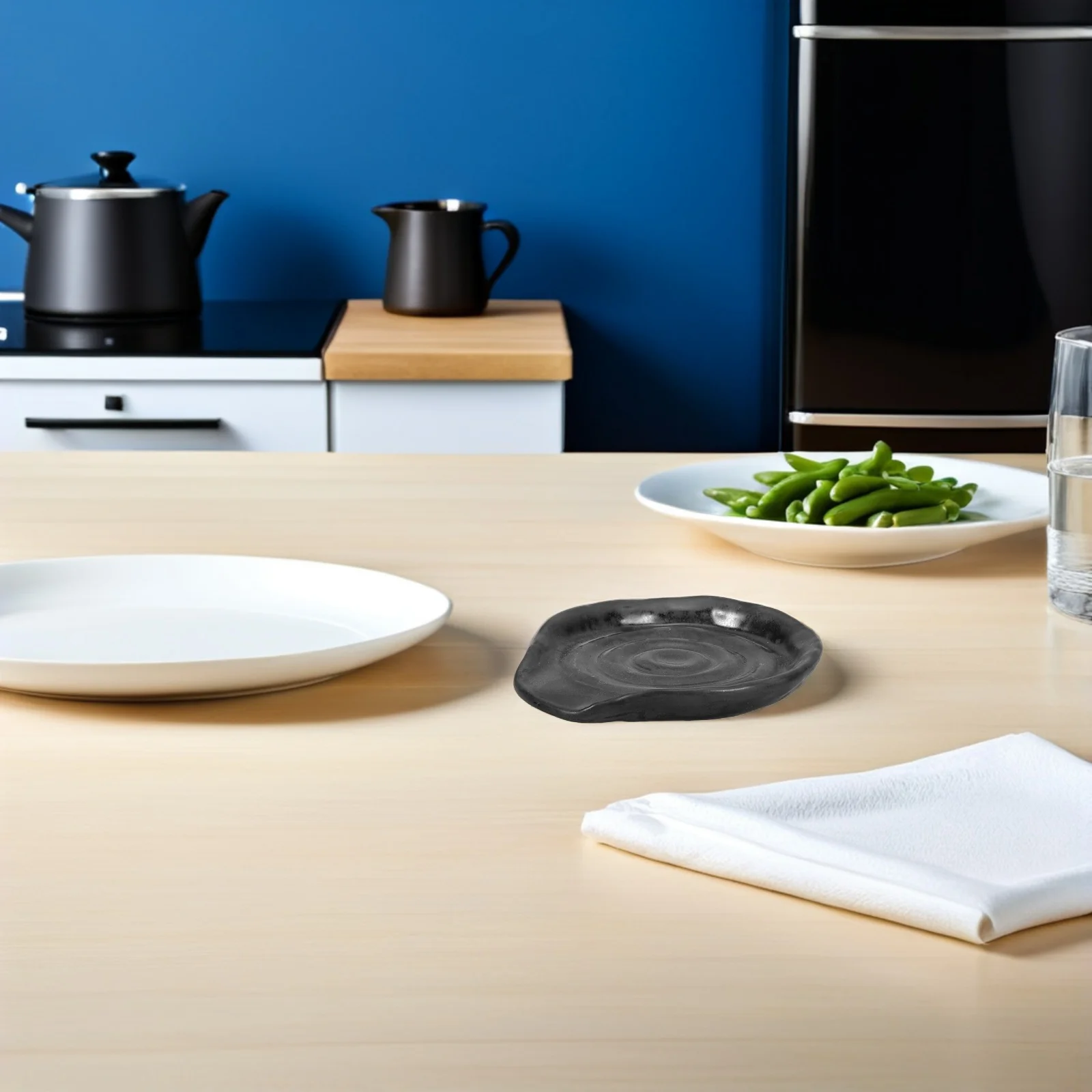 

Мини-керамическая подставка для ложки-черный фермерский дом, держатель для кухонной утвари для столешницы, кофейни, декор стола, ковш, подставка для приготовления пищи