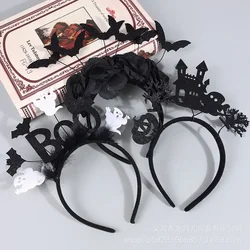 Halloween Bat Headband Ghost Witch Castle Head Band Boo Pumpkin Party Happy 2024 Halloween Party Supplies Kids Favor